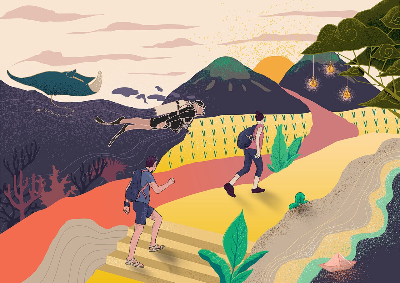 ilustrasi petualangan inspiratif